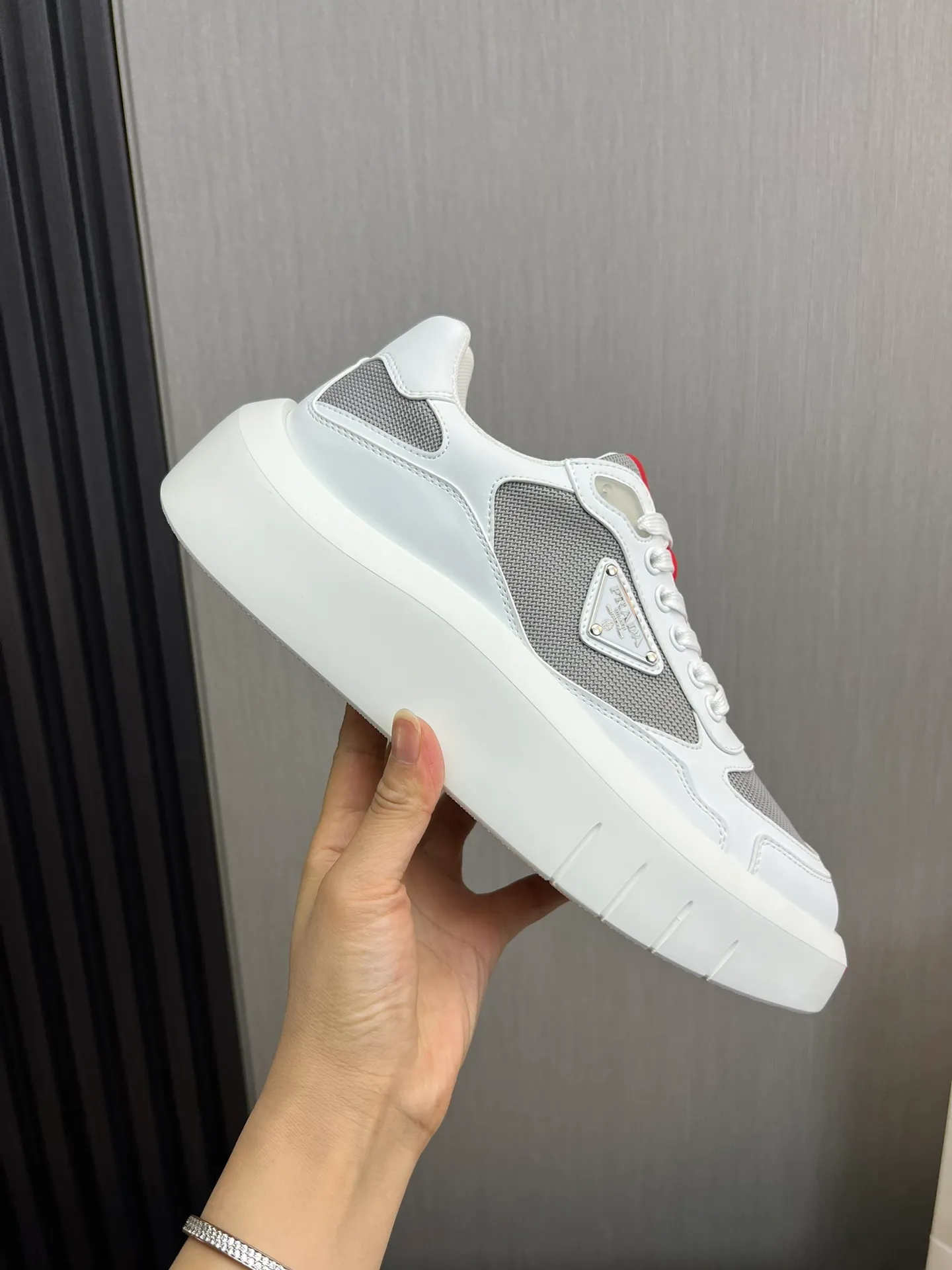 Men's shoes 💰620💰 [PRADA] Men's shoes are popular in the counter, official website is synchronized, high-quality shipments ✔️Original cowhide stitching mesh + cowhide lining, 1🆚1 replica, original original bottom, 38-45 (45 customized, non-refundable)